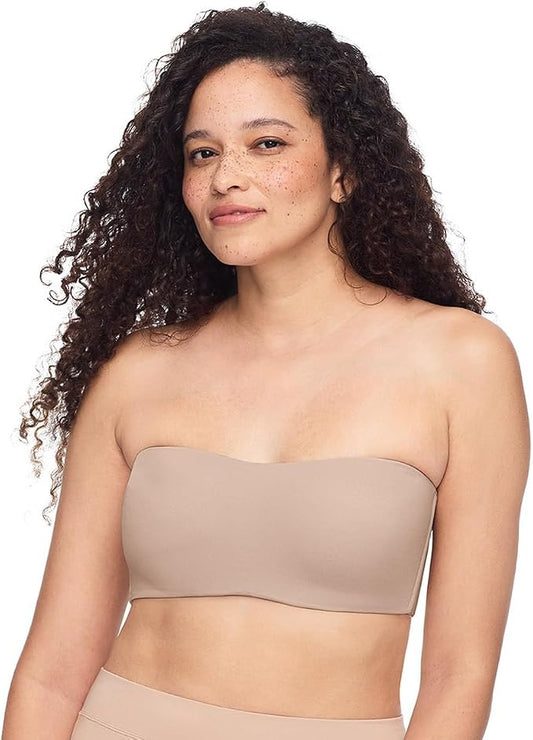 WARNER'S Easy Size Lightly Lined Wireless Strapless Bra TOASTED ALMOND L