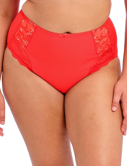 ELOMI Charley Embroidered Full Coverage Brief RED XL