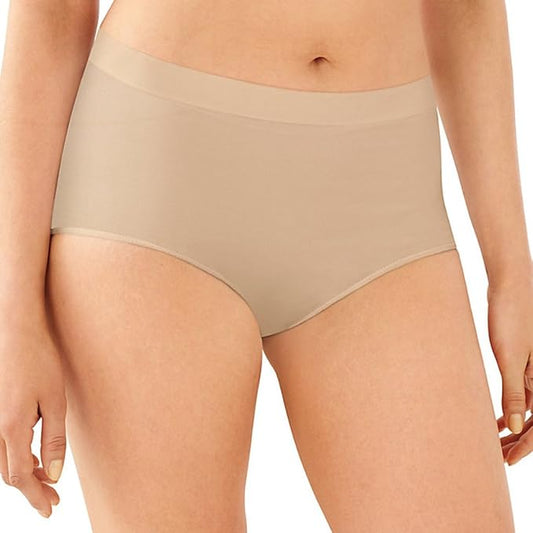 BALI Seamless Underwear Smoothing Brief Panties NUDE L