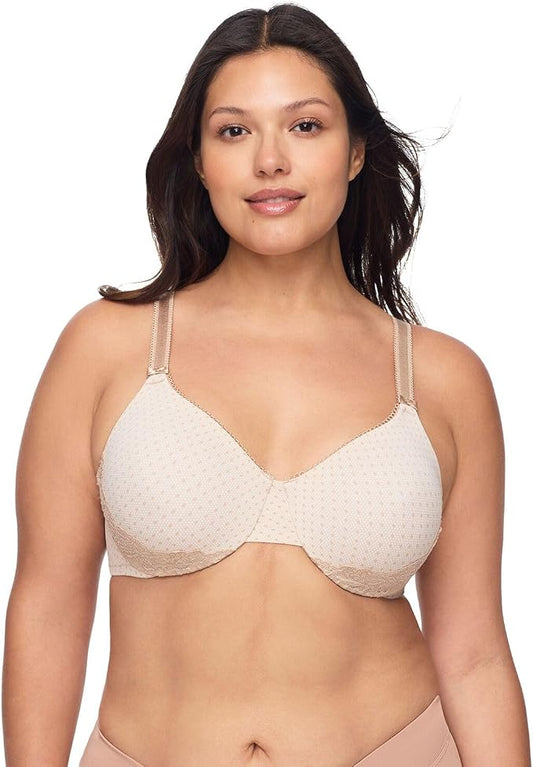 OLGA Luxury Lift Full-Figure Full-Coverage Bra BODYTON LACE DOT PRINT 38C