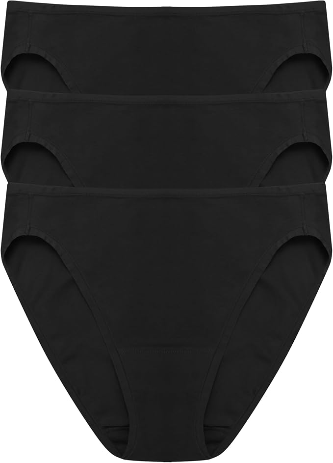 NATORI Bliss Bare Cotton Bikini 3-pack BLACK M