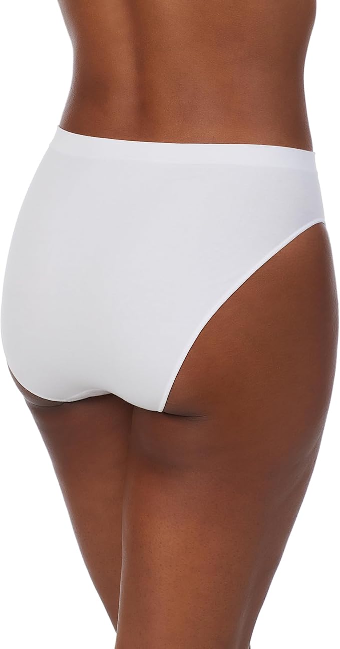 ONGOSSAMER Cabana Cotton Seamless Hi Cut Brief Underwear WHITE M