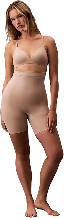 CALVIN KLEIN Shapewear Secure Sculpt High-waist Mid-thigh Short NUDE M