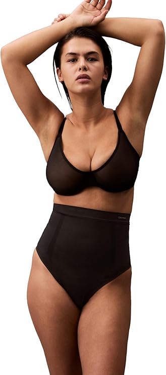 CALVIN KLEIN Shapewear Secure Sculpt High-waist Thong Panty BLACK L