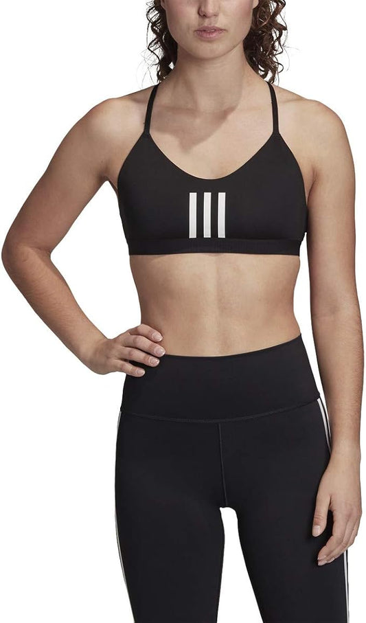 ADIDAS All Me 3-Stripes Mesh Bra BLACK 2XS
