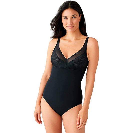 WACOAL Womens Elevated Allure Wirefree Shaping Bodysuit BLACK 36DD
