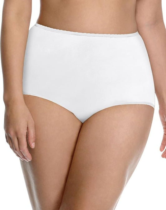 BALI Skimp Skamp Brief Panties WHITE 2XL