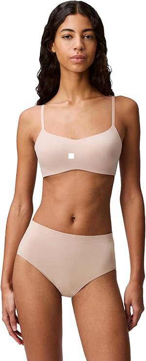 CALVIN KLEIN Liquid Touch Lightly Lined Scoop Neck Bra HONEY ALMOND 34C