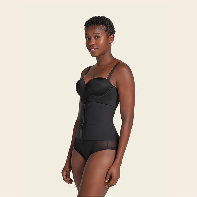 LEONISA Seamless Colombian Compression Waist Cincher BLACK M