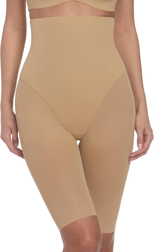 DOMINIQUE Firm Control High Waist Thigh Slimming Shapewear MOCHA L