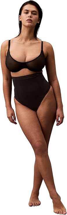 CALVIN KLEIN Shapewear Secure Sculpt High-waist Thong Panty BLACK L