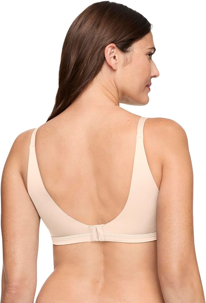 WARNER'S Underarm Back-Smoothing Comfort Wireless Lift T-Shirt BUTTERSCOTCH S