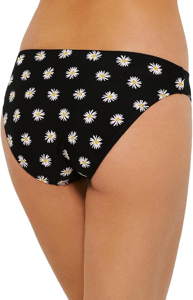 HULA HONEY Juniors Floral Hipster Swim Bottom BLACK XS