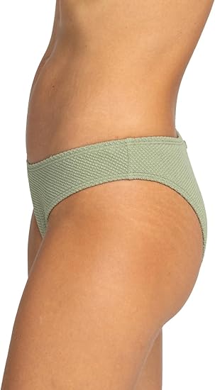 ROXY Essaouira Moderate High Leg Bikini Bottoms GREEN M