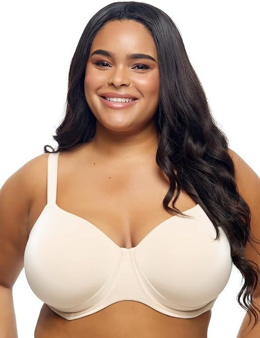 FELINA Versafit Breathable T-Shirt Bra Seamless Demi Coverage BARE 32G