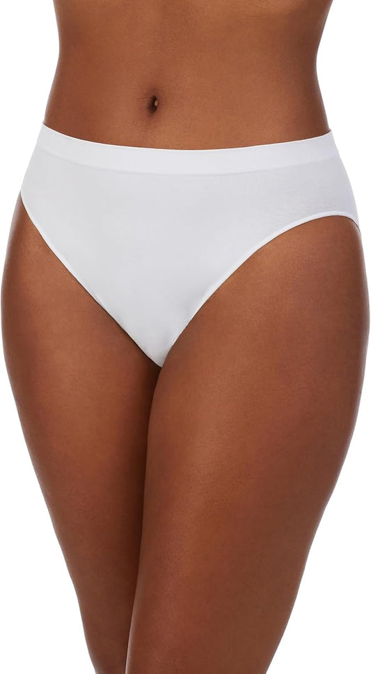 ONGOSSAMER Cabana Cotton Seamless Hi Cut Brief Underwear WHITE M