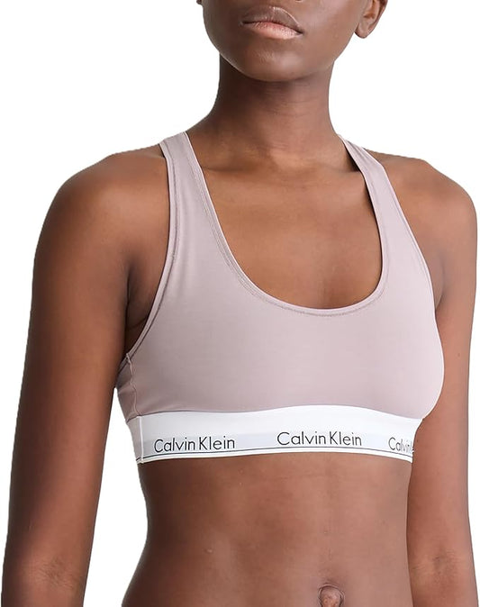 CALVIN KLEIN Modern Cotton Unlined Wireless Bralette SAND TRAP XS