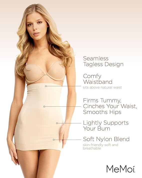 MEMOI Shapewear Slip for Under Dresses BEIGE M