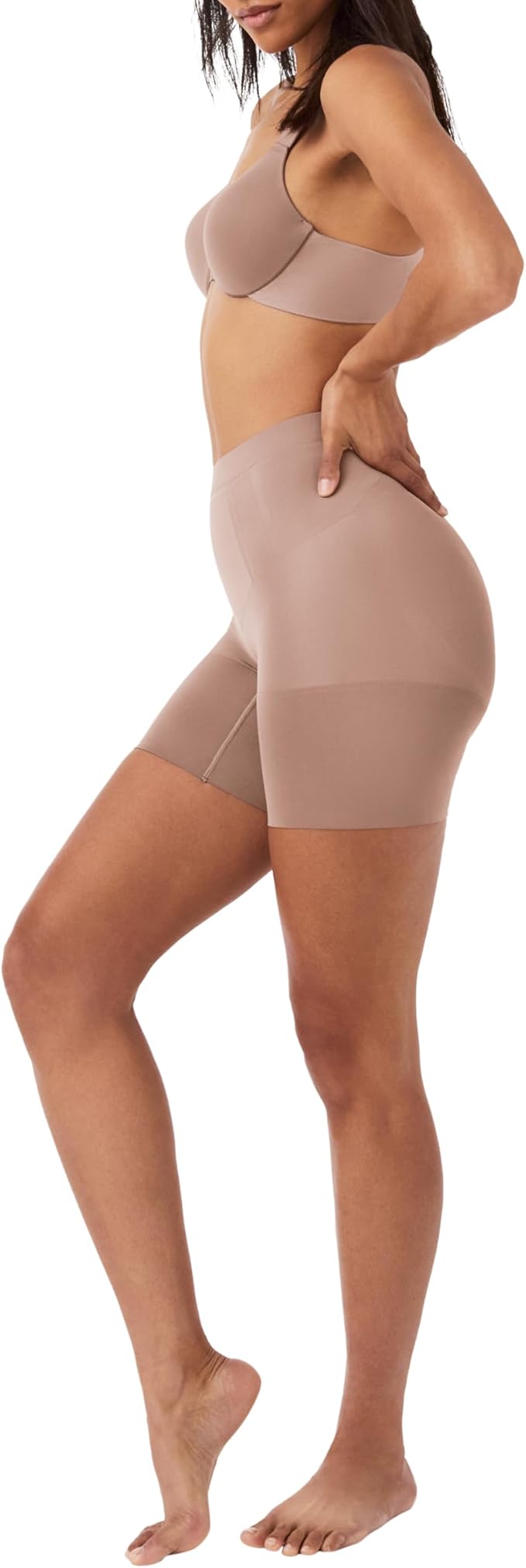 SPANX sculpt OnCore Mid-Thigh Short - Powerful Sculpting Body Shaper CAFÉ XL