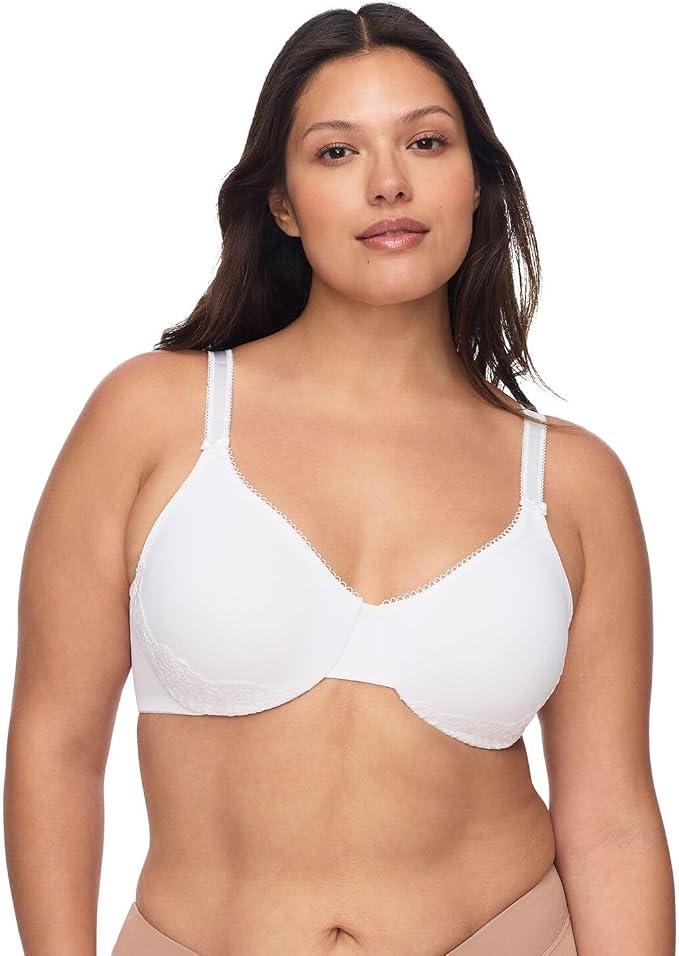 OLGA Luxury Lift Full-Figure Full-Coverage Bra WHITE 40C