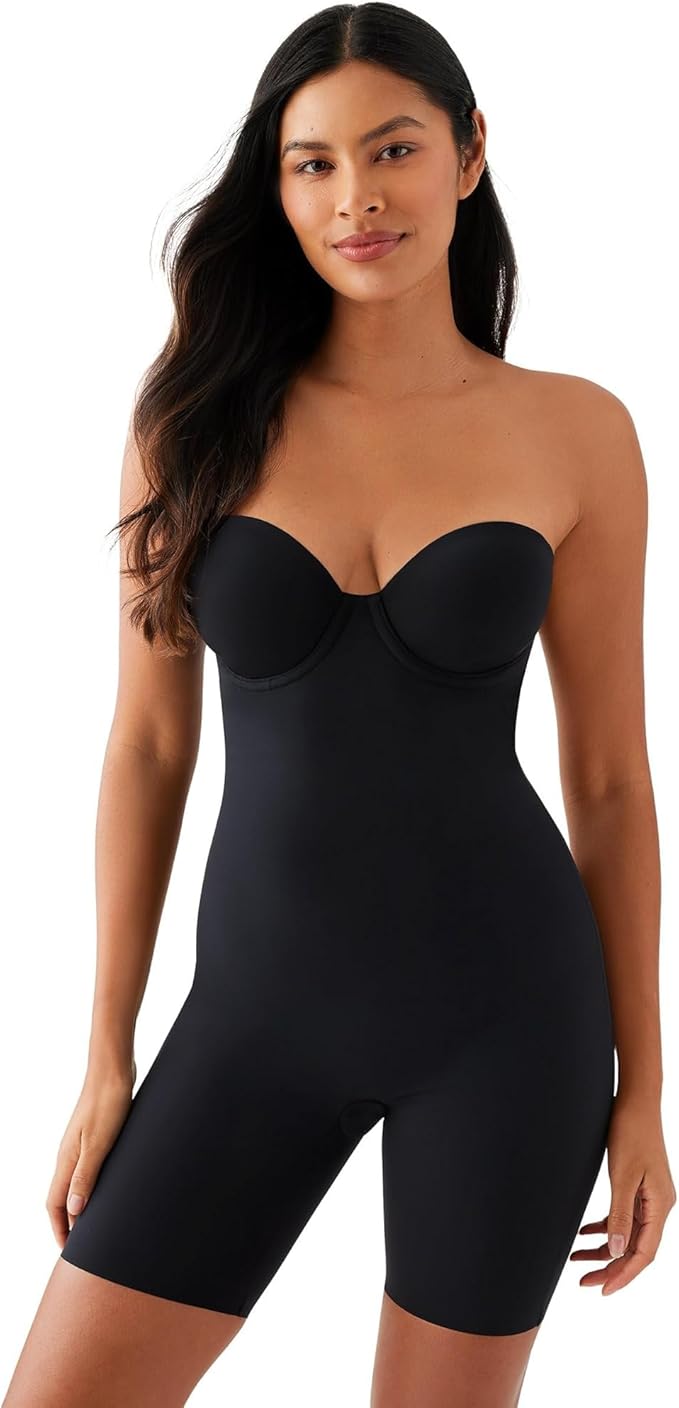 WACOAL Red Carpet Strapless All in One Thigh Shaper BLACK 40DD
