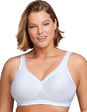 GLAMORISE Plus Size MagicLift Seamless Sports Bra Wirefree WHITE 48C
