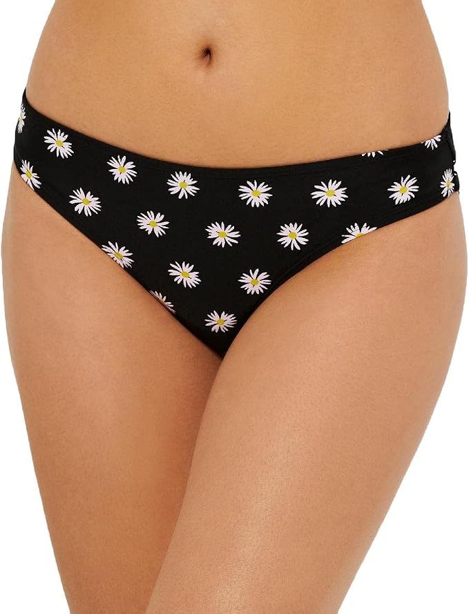 HULA HONEY Juniors Floral Hipster Swim Bottom BLACK XS