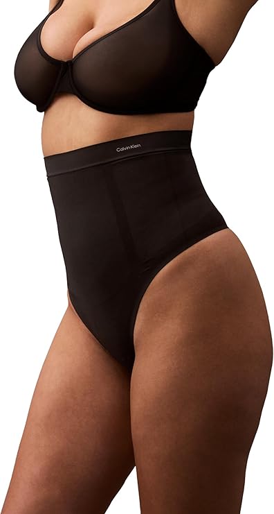 CALVIN KLEIN Shapewear Secure Sculpt High-waist Thong Panty BLACK L