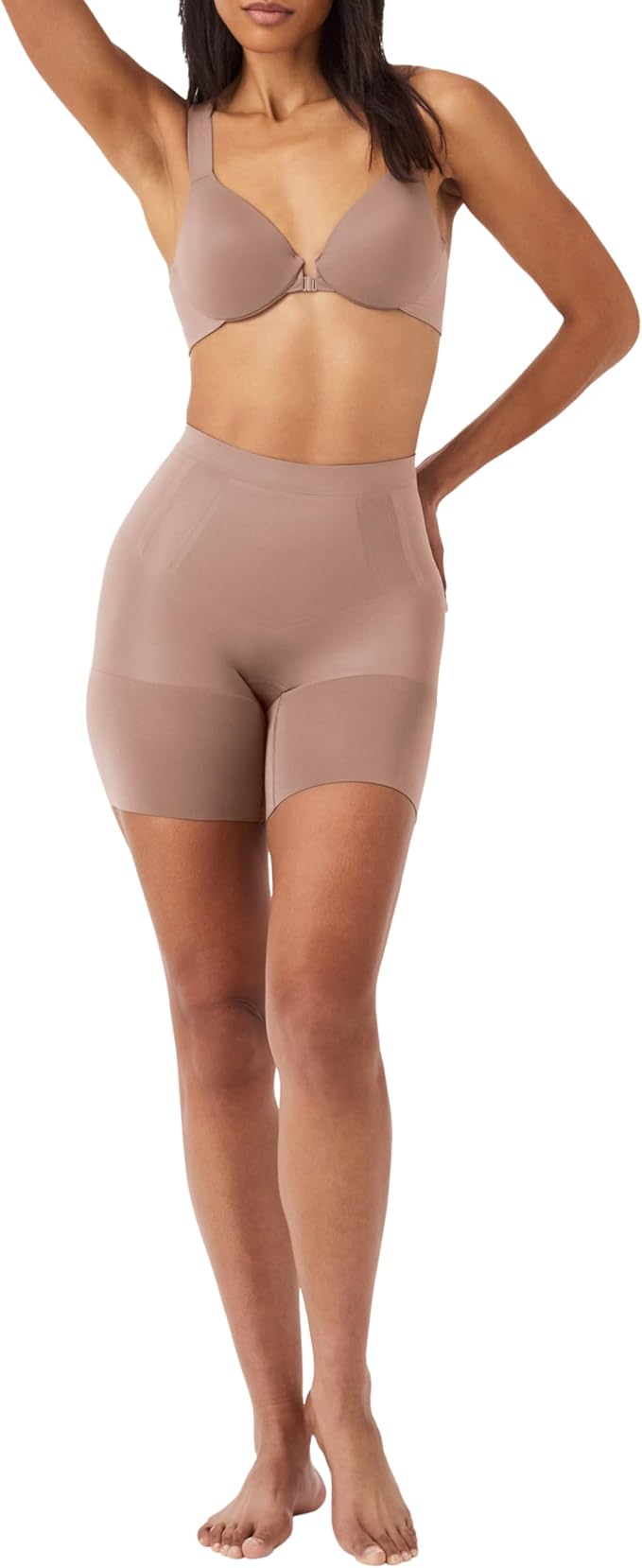 SPANX sculpt OnCore Mid-Thigh Short - Powerful Sculpting Body Shaper CAFÉ XL