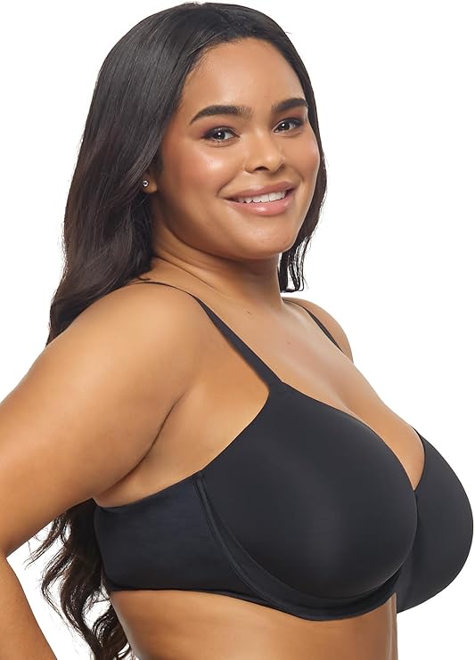 FELINA Versafit Breathable T-Shirt Bra Seamless Demi Coverage BLACK 32G