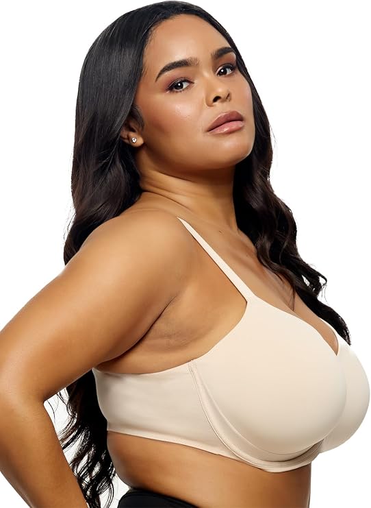 FELINA Versafit Breathable T-Shirt Bra Seamless Demi Coverage BARE 32G