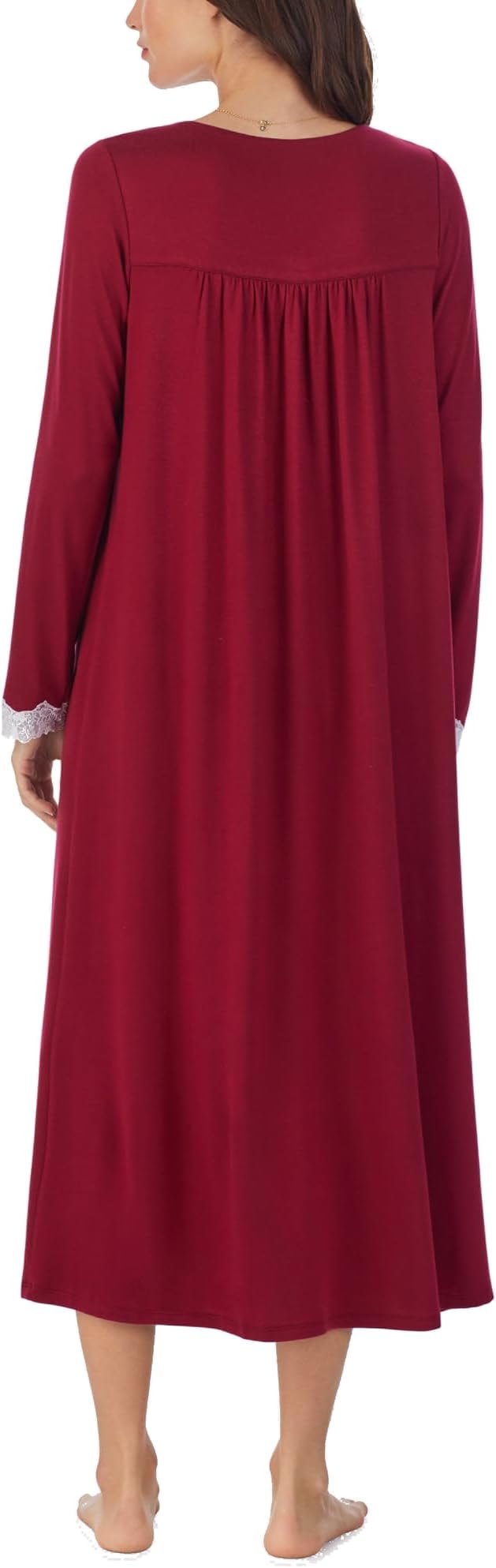 EILEEN WEST Soft and Cozy Dream Sweater Knit Long Sleeve SOLID RED CLARET XL