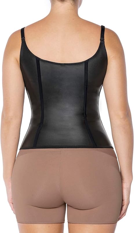 LEONISA Latex Waist Trainer Vest Underwear BLACK L