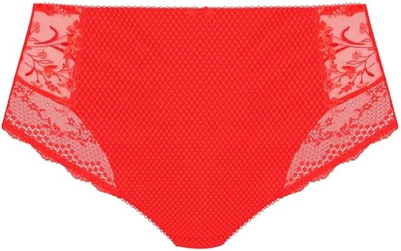 ELOMI Charley Embroidered Full Coverage Brief RED XL