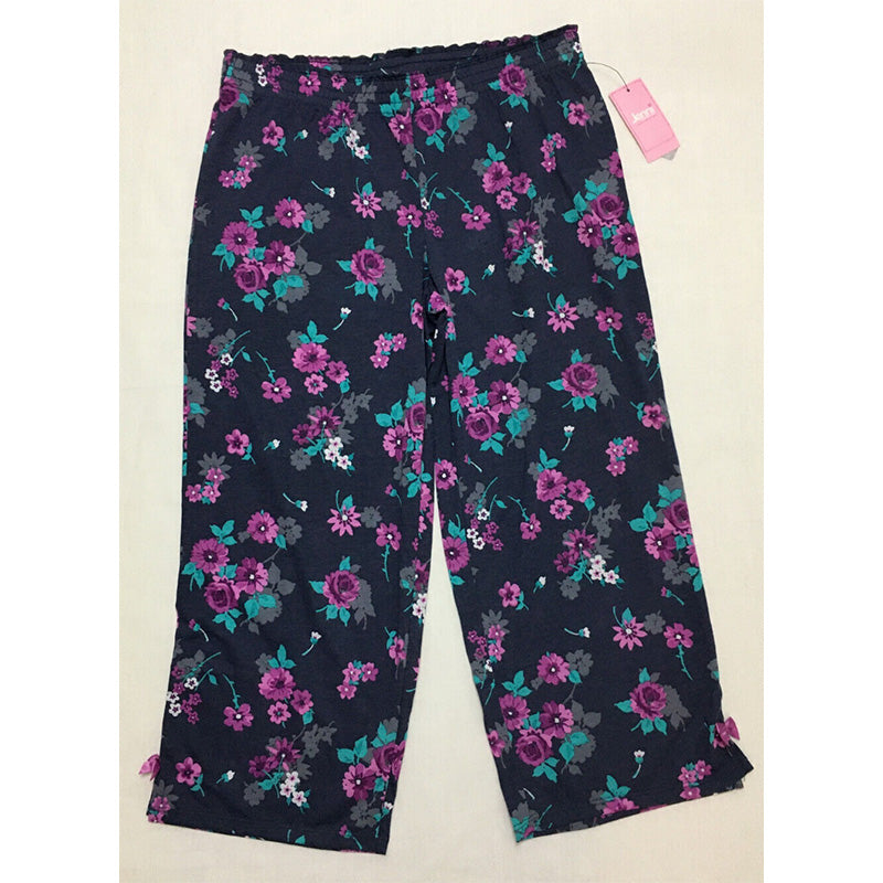 Jenni by Jennifer Moore Printed Cropped Only Pajama Pants Navy S