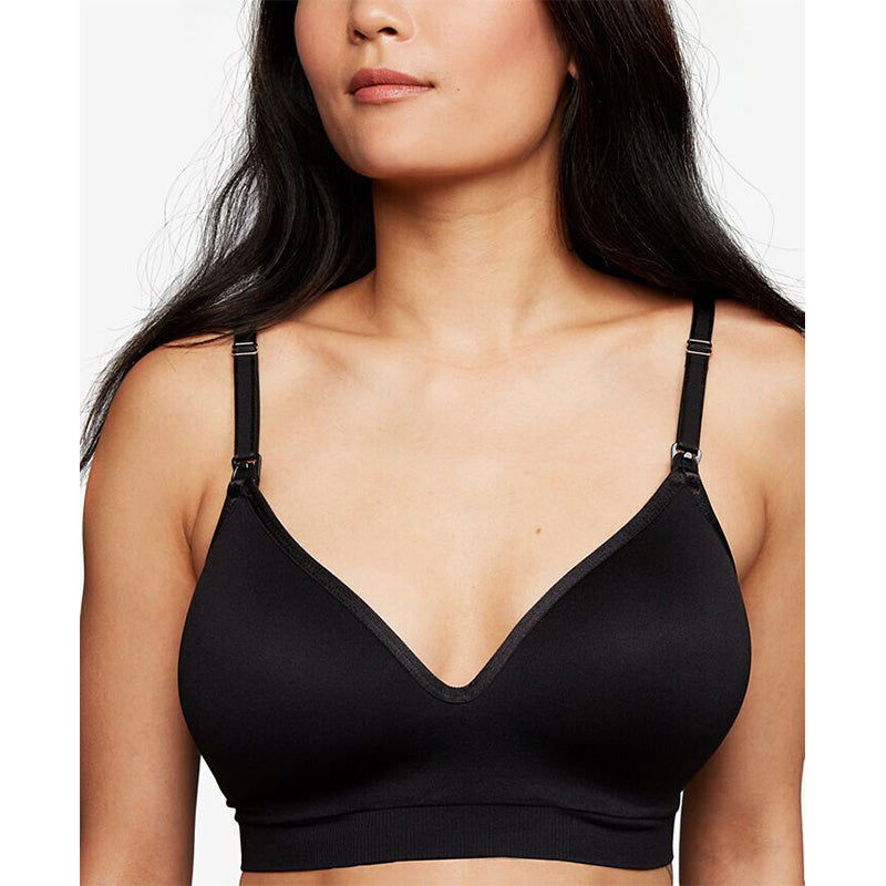 A Pea in the Pod Molded Cup Seamless Nursing Bra Black M