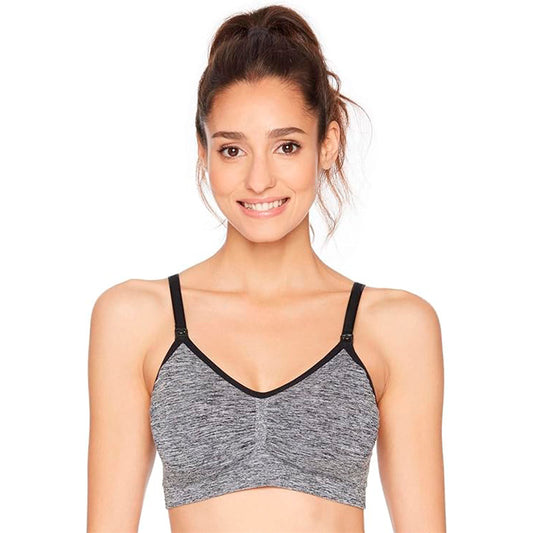 Motherhood Maternity  Average Busted Seamless Clip Down Nursing Bra Grey  M