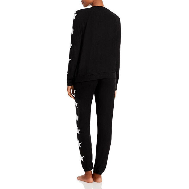 AQUA Lounge Pajama Set Black XS