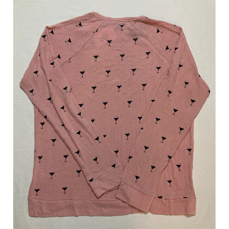 Insomniax Butter Jersey Long Sleeve Crewneck Pajama Top Blush M