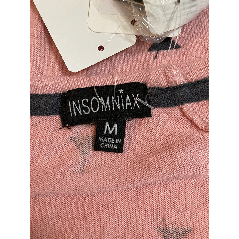 Insomniax Butter Jersey Long Sleeve Crewneck Pajama Top Blush M