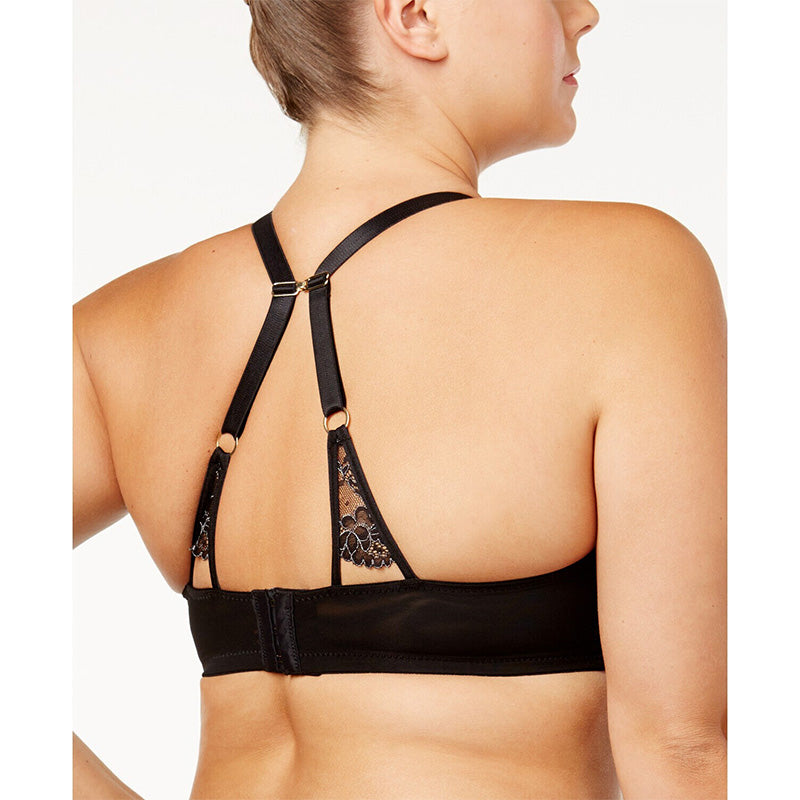 Ashley Graham Showstopper Convertible Lace Contour Bra Black 44C