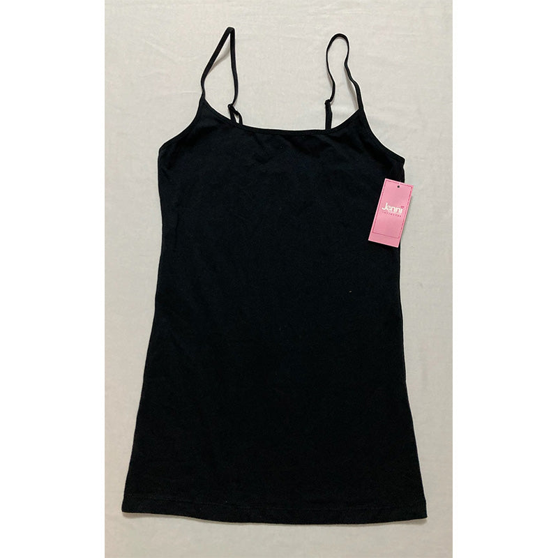 Jenni Intimates Black Cotton Blend Everyday Camisole Black S