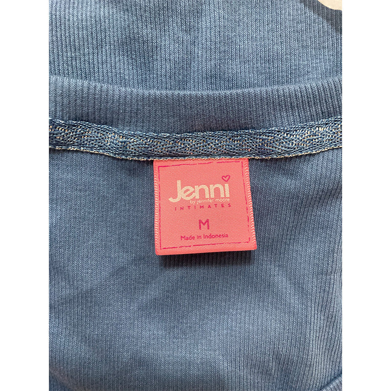 Jenni by Jennifer Moore Cotton Only Sleep/Lounge Top Skyline Blue M