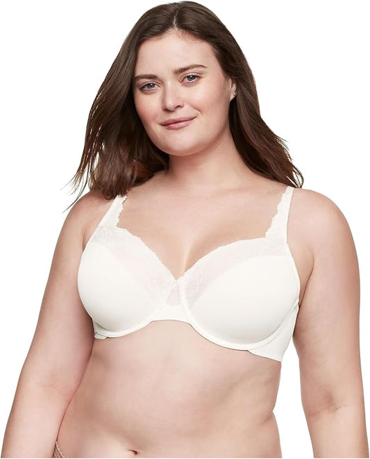 OLGA Plus Size Cloud 9 Underwire Contour Lace Bra WHITE 40C