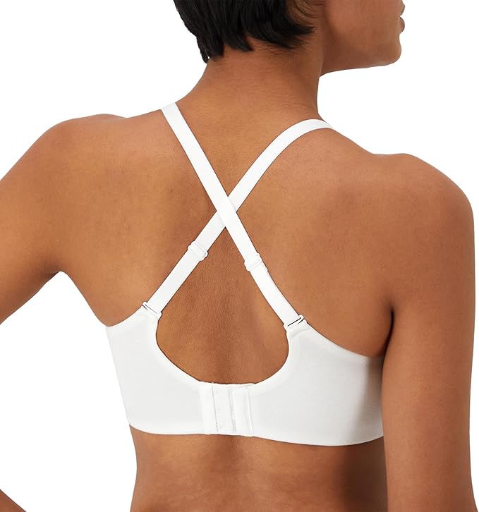 BALI Breathe Modal T-Shirt Bra, Breathable Wireless Bra WHITE L