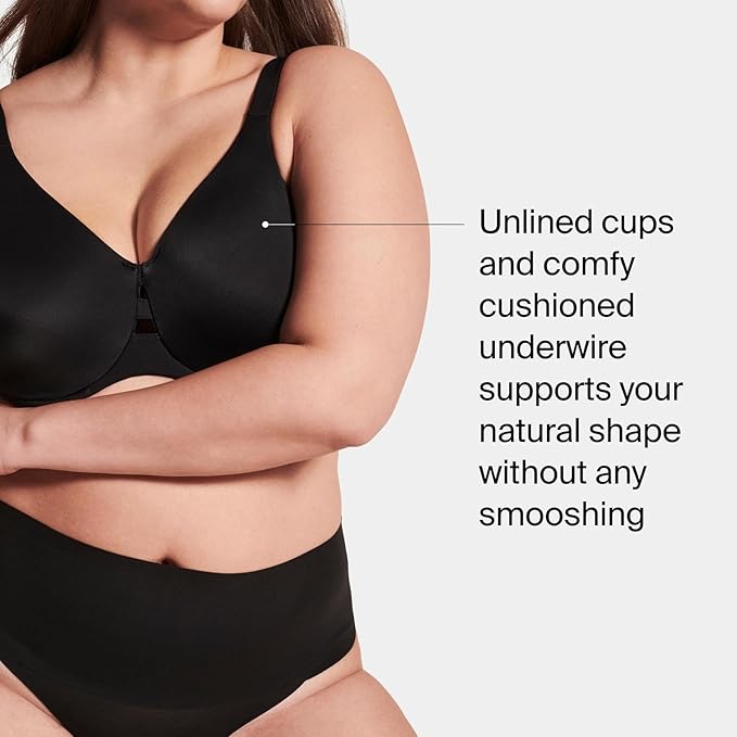 SPANX Low Profile Minimizer Bra - Minimize Breast Size BLACK 38DDD