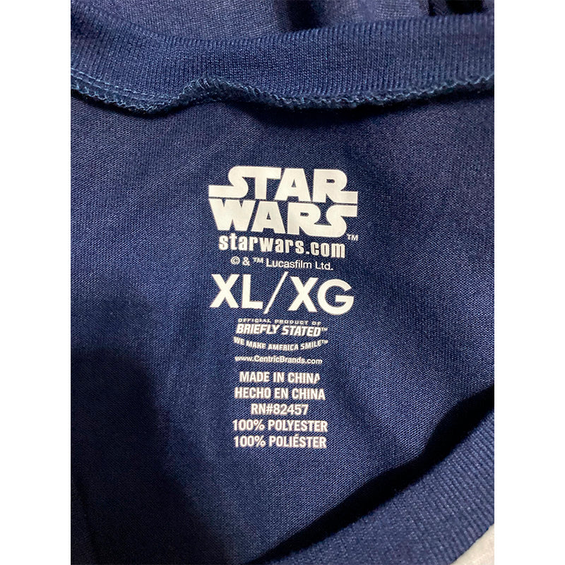 Star Wars Pajama Top Long Sleeve Navy XL