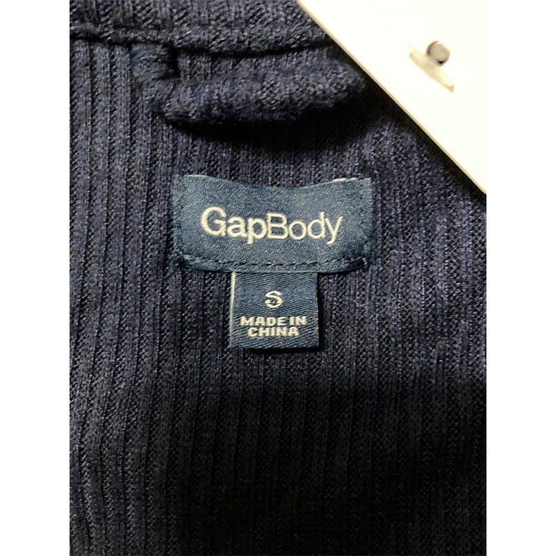 GAPBody Long-Sleeve Ribbed Belted Robe Navy S