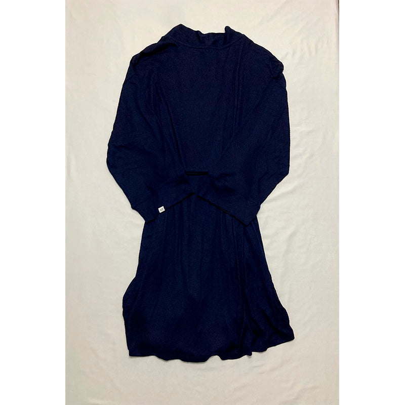 GAPBody Long-Sleeve Ribbed Belted Robe Navy XL