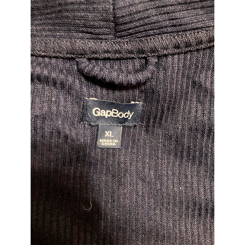 GAPBody Long-Sleeve Ribbed Belted Robe Navy XL